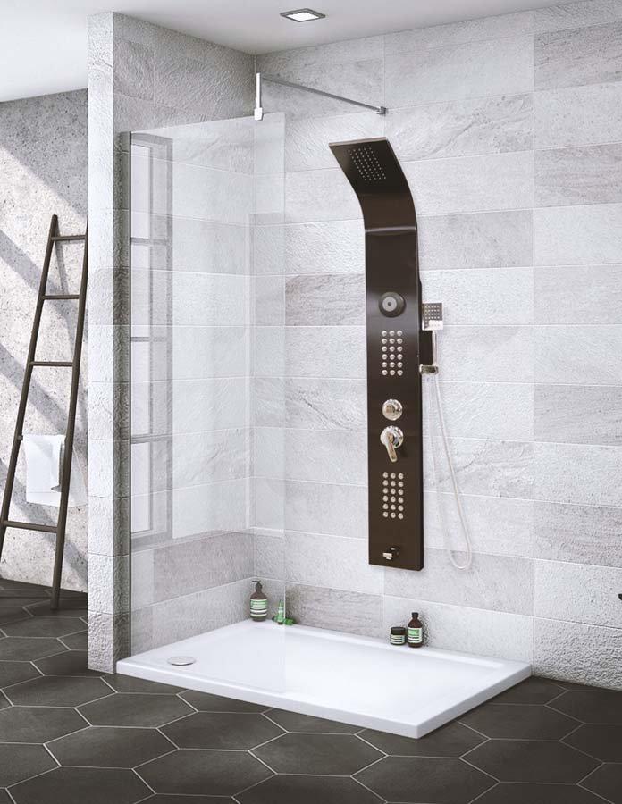 Regadera Vertical Cozumel con Hidromasaje y Bocina Bluetooth