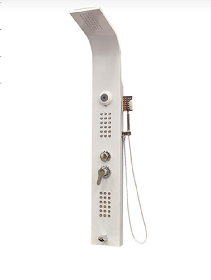 Regadera Vertical con Hidromasaje y Bocina Bluetooth