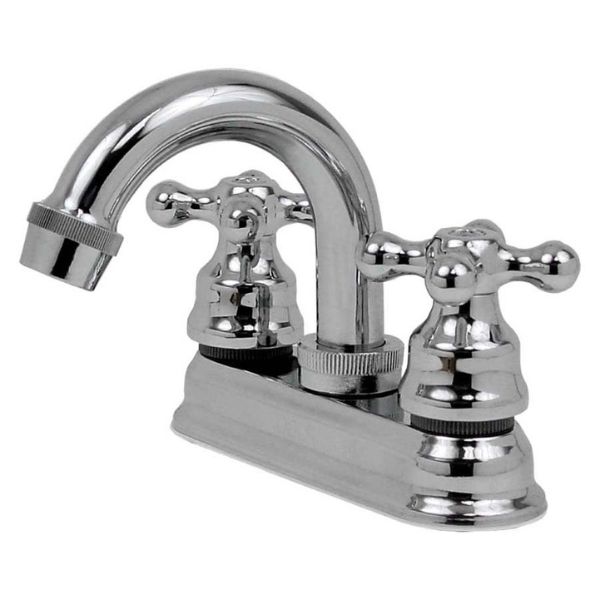 Mezcladora Duomando 4 pulgadas para Lavabo Con Cubierta de Latón manerales tipo Cruceta 24TH