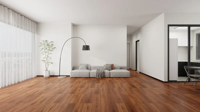 Piso Vinílico SPC Madera Redwo Cerezo 18.2×122 cm